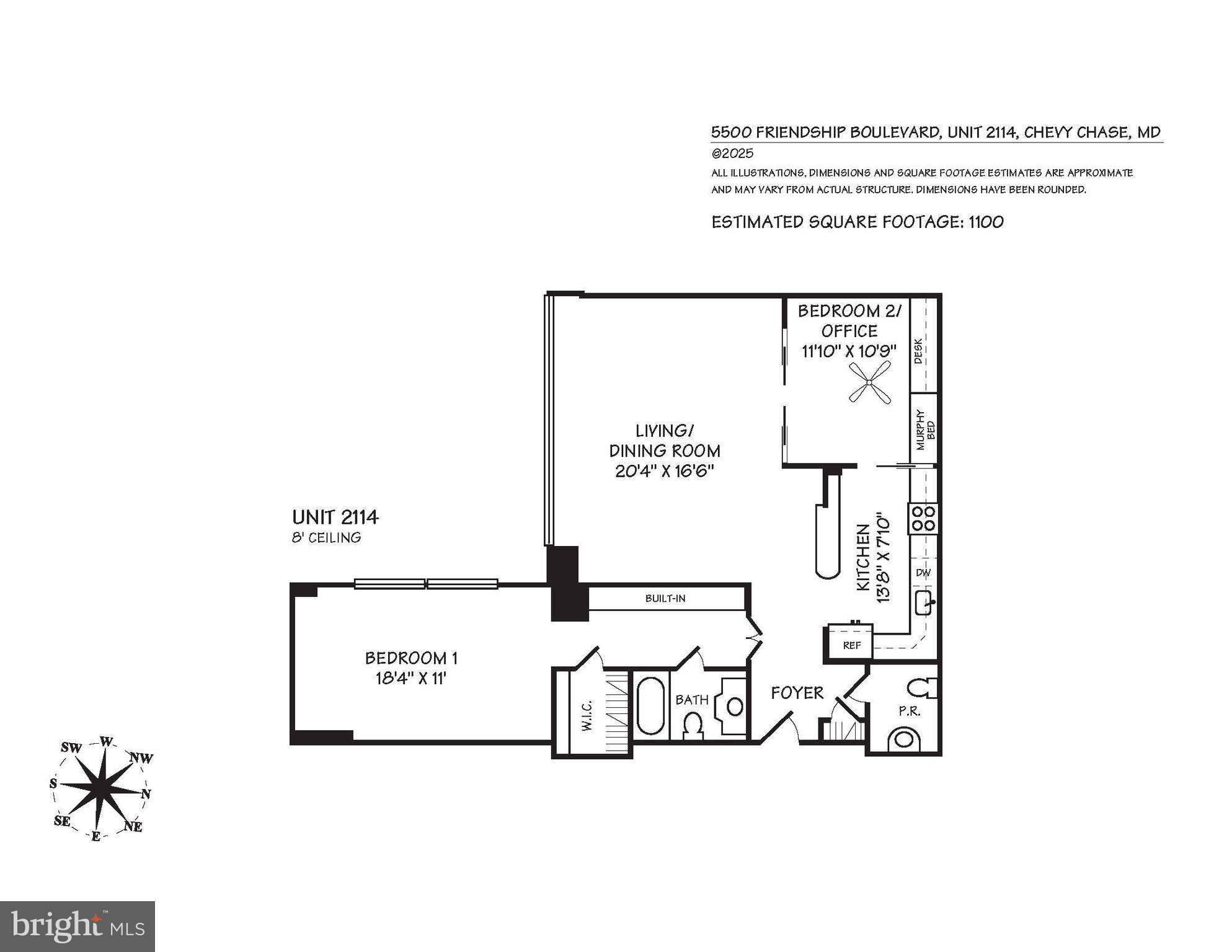 5500 Friendship Boulevard, Unit 2114N Chevy Chase, MD 20815 - Photo 19 of 19 a picture of a book and a bed