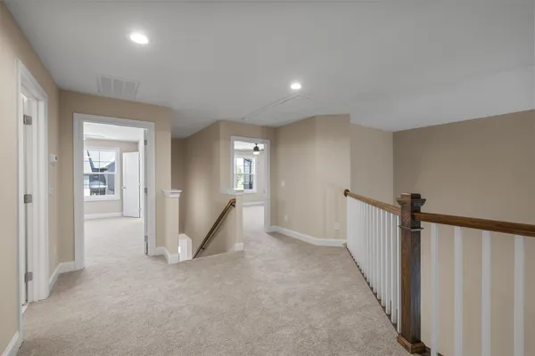 a view of a livingroom with a staircase