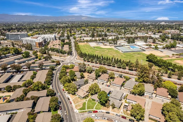 an view of city and ocean