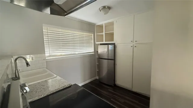 a bathroom with a window