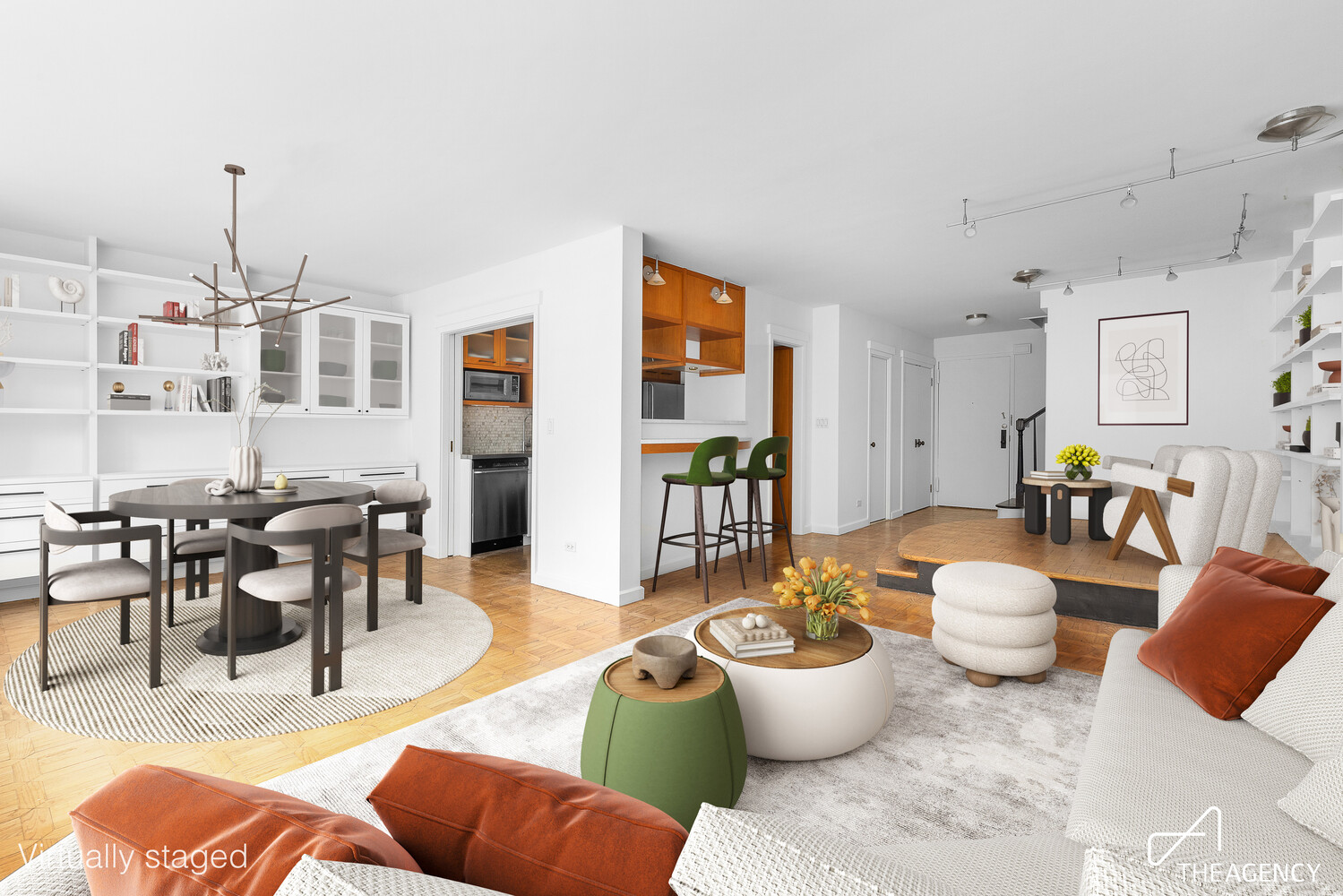 137 East 36th Street, Unit 3F Manhattan, NY 10016 - Photo 2 of 11 a living room with furniture and wooden floor