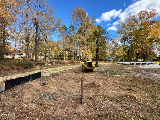 a view of street with houses