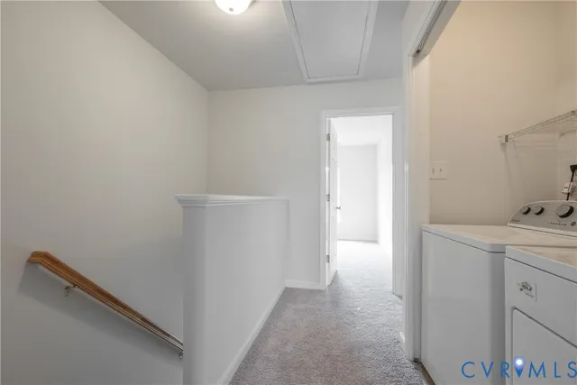 a view of a hallway with closet