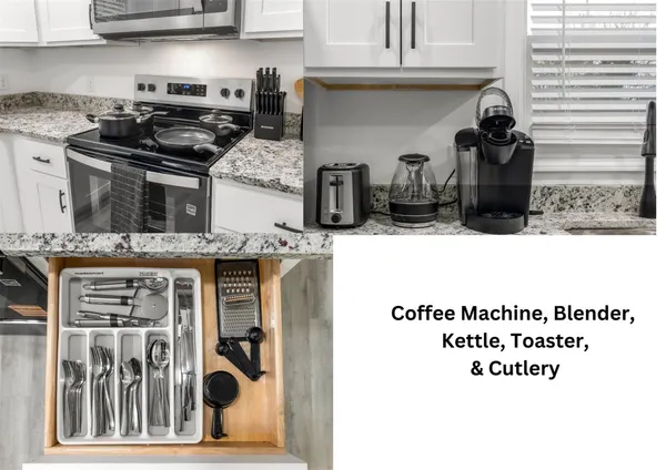 a kitchen with a stove and a microwave