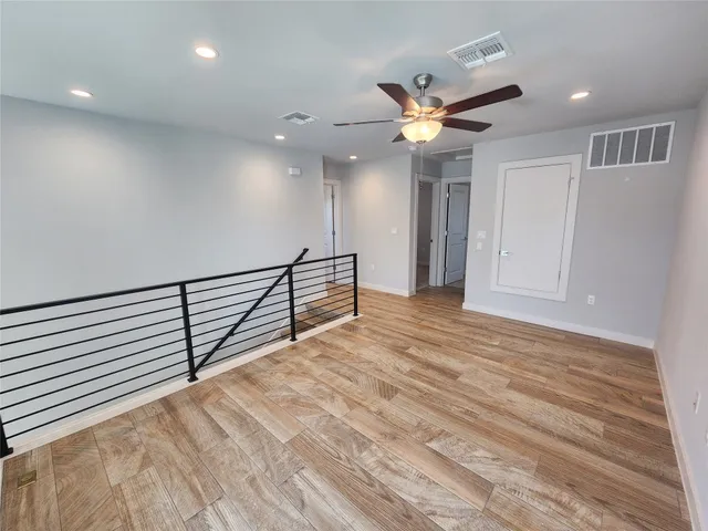 an empty room that has a window