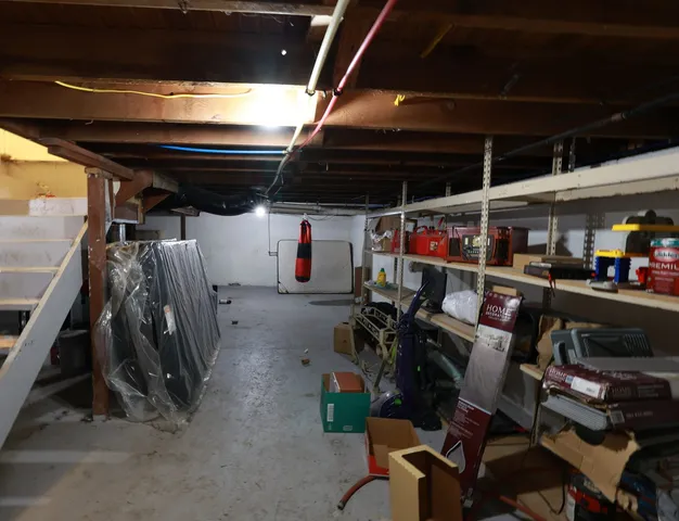 a view of storage and utility room
