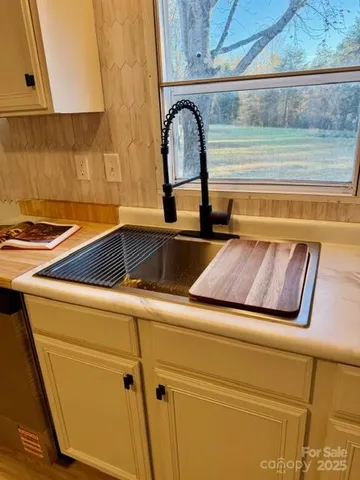 a close view of sink and tap