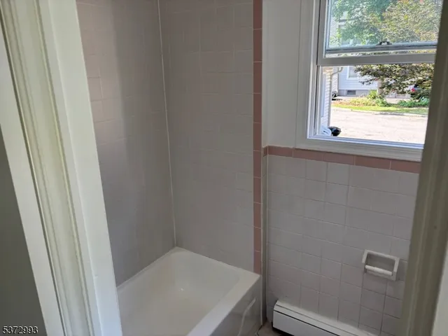 a bathroom with a window