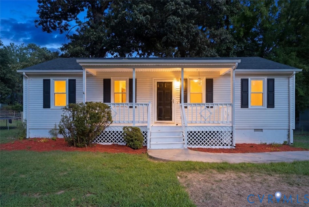 21103 Rabbit Run Petersburg, VA 23803 - Photo 2 of 27 Inviting front porch, white siding exterior, dark