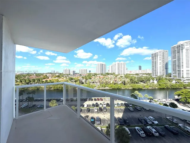 a view of a city from a balcony