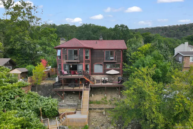 a view of ocean from a balcony