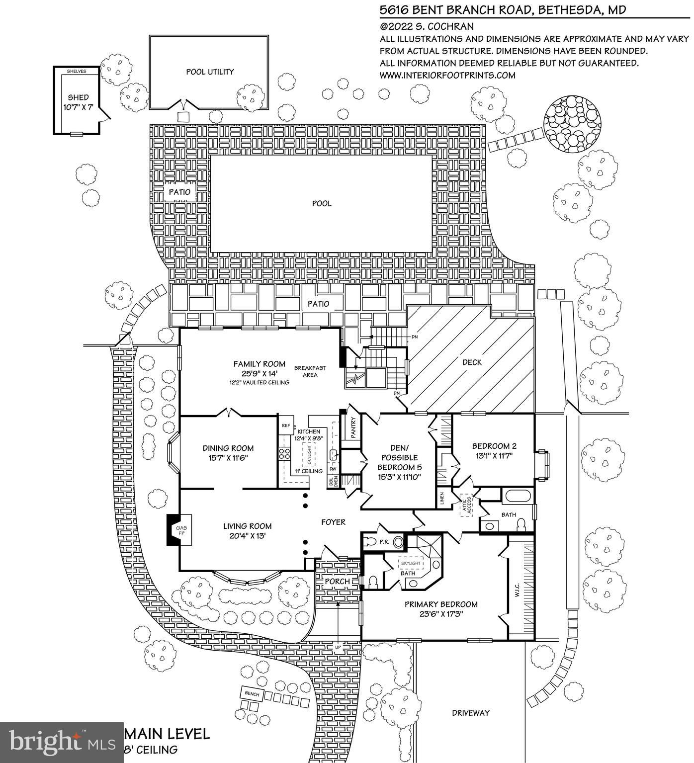 5616 Bent Branch Road Bethesda, MD 20816 - Photo 62 of 63 Main level floor plan