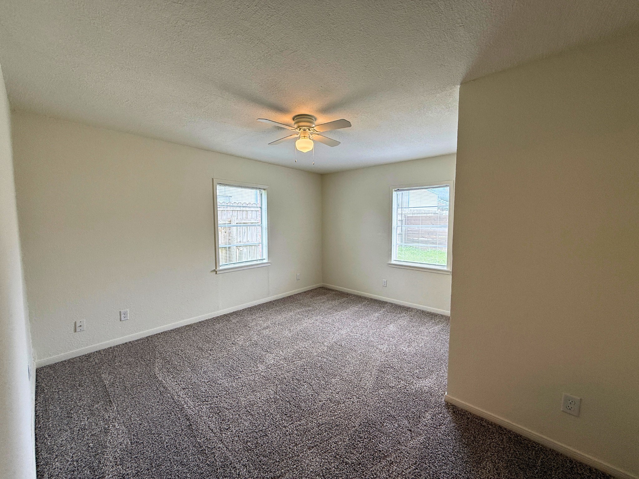 214 Crawford Street Huntsville, TX 77340 - Photo 23 of 24 an empty room with windows and ceiling fan