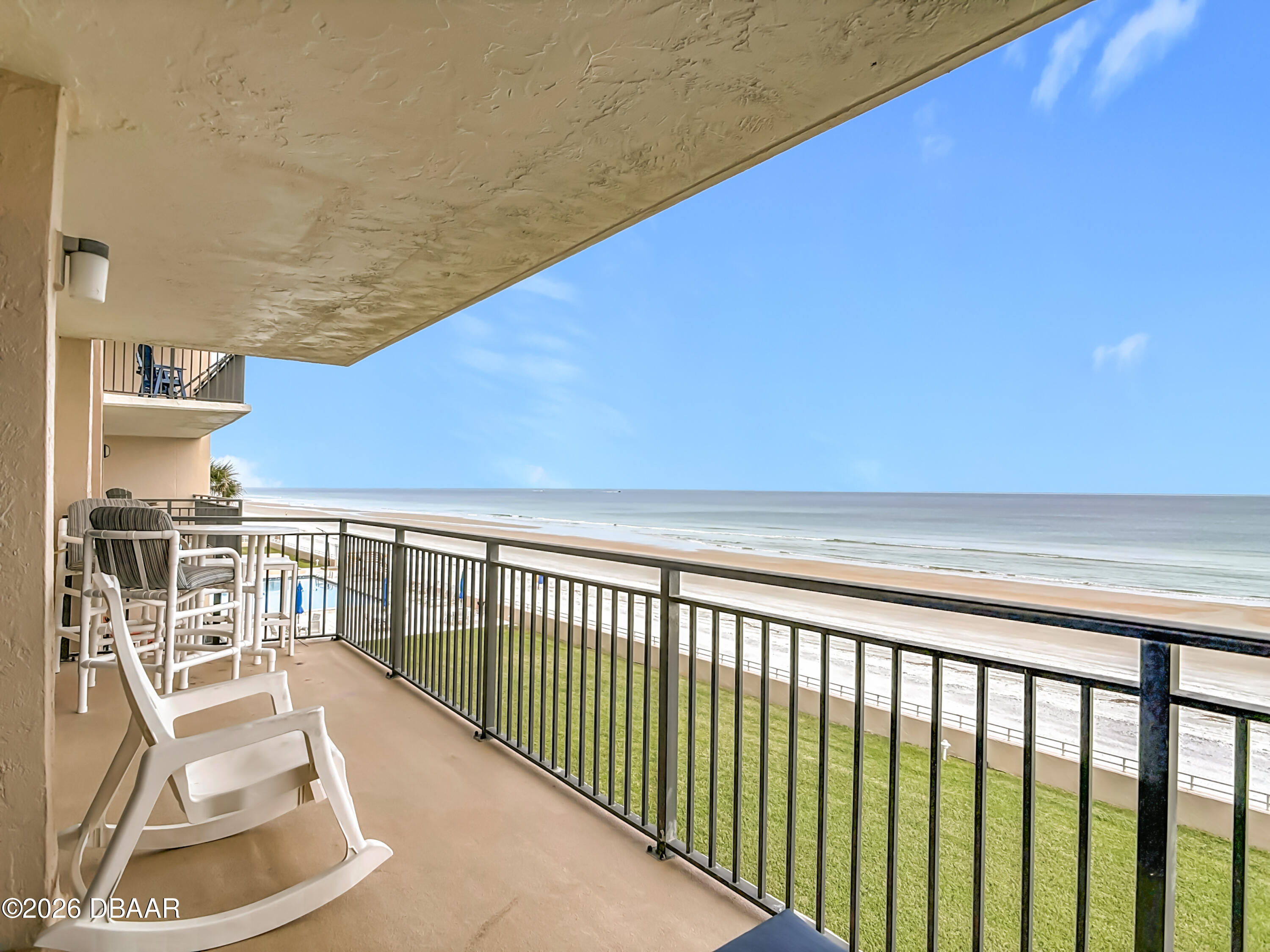 4445 South Atlantic Avenue, Unit 301 Ponce Inlet, FL 32127 - Photo 37 of 45 a view of balcony with furniture
