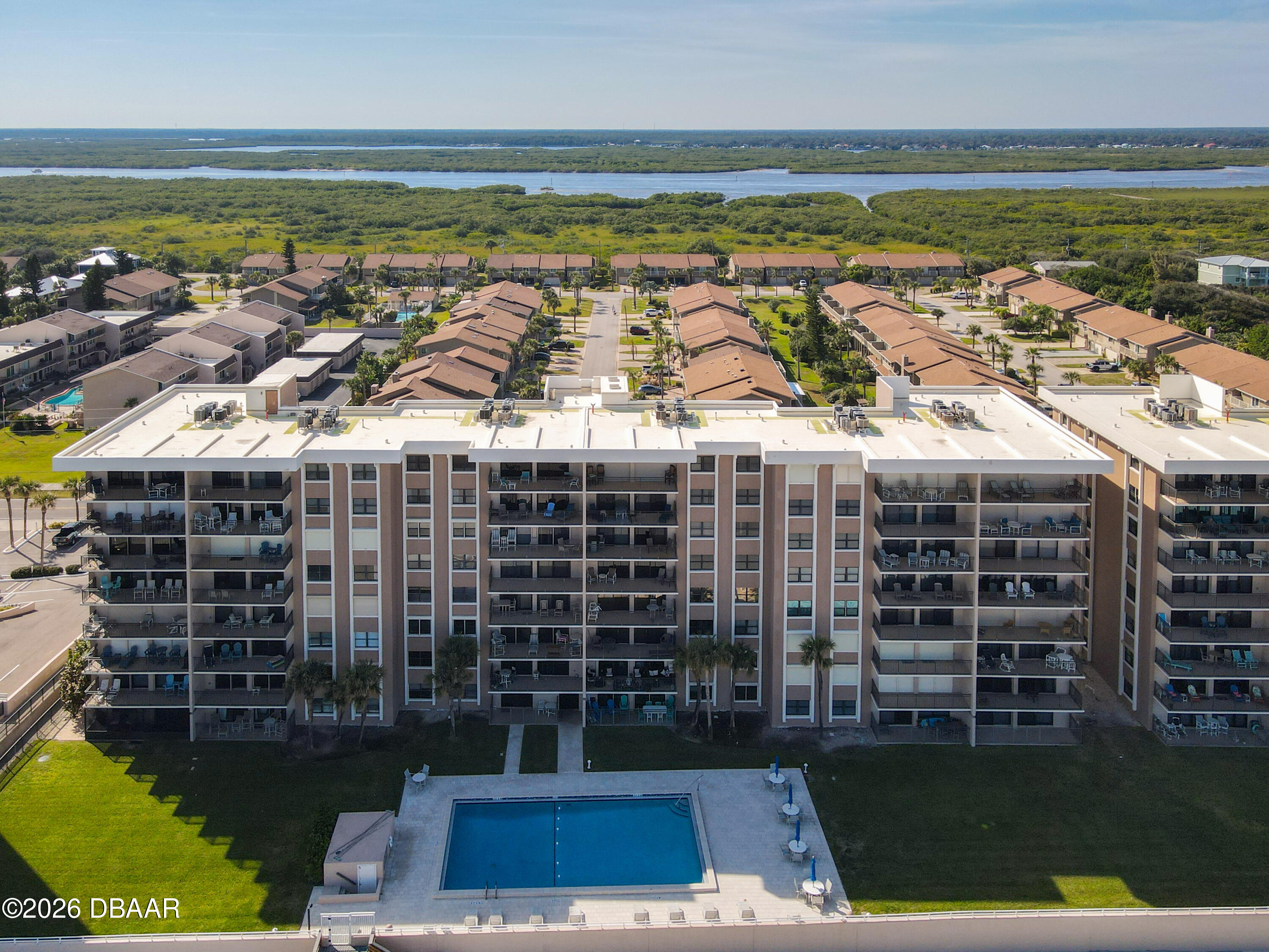 4445 South Atlantic Avenue, Unit 301 Ponce Inlet, FL 32127 - Photo 45 of 45 a view of a city with an ocean view