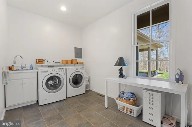 a view of a lake with mountain