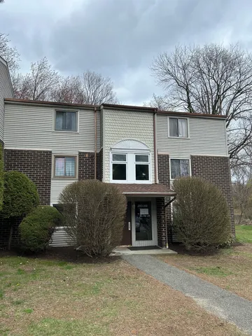 a view of a house with a garden and plants