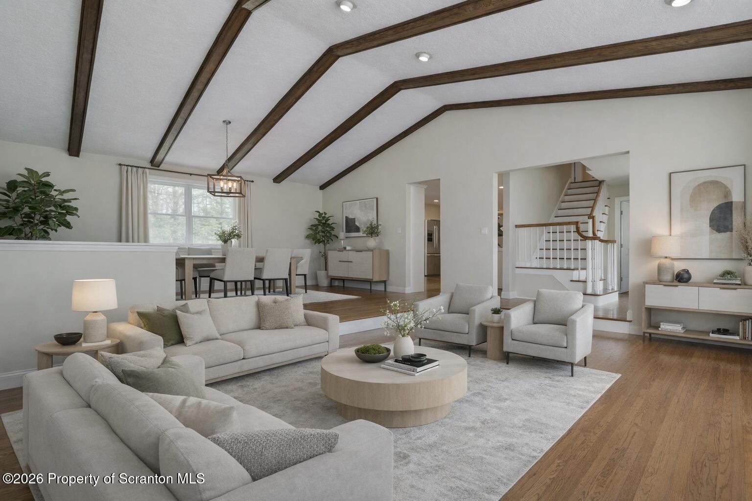 3 Old Mill Road Jermyn, PA 18433 - Photo 3 of 57 a living room with furniture and a large window