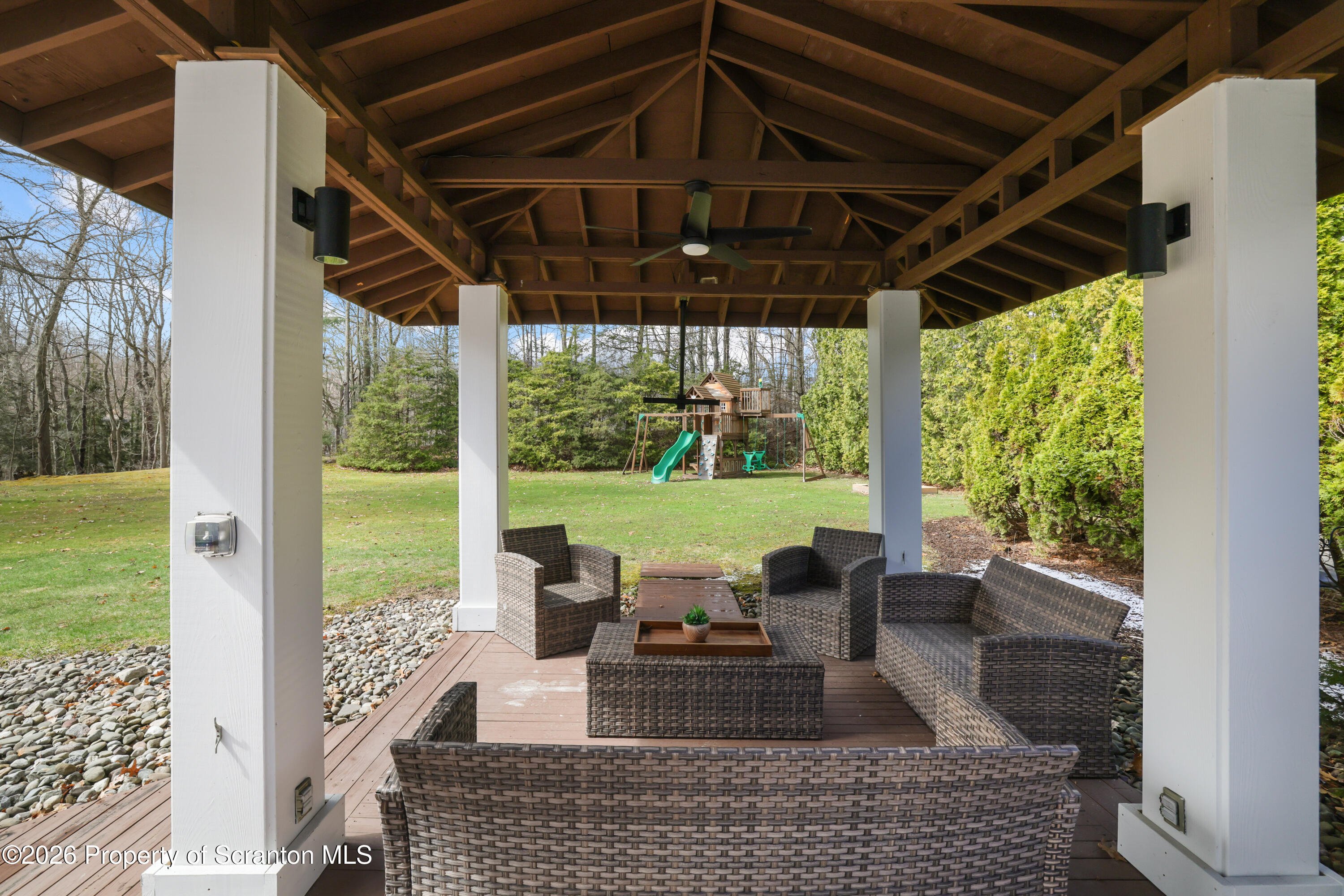 3 Old Mill Road Jermyn, PA 18433 - Photo 47 of 57 a view of living room with furniture and floor to ceiling window