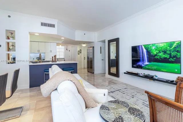 a very nice looking room with a large window