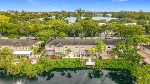 an aerial view of multiple house