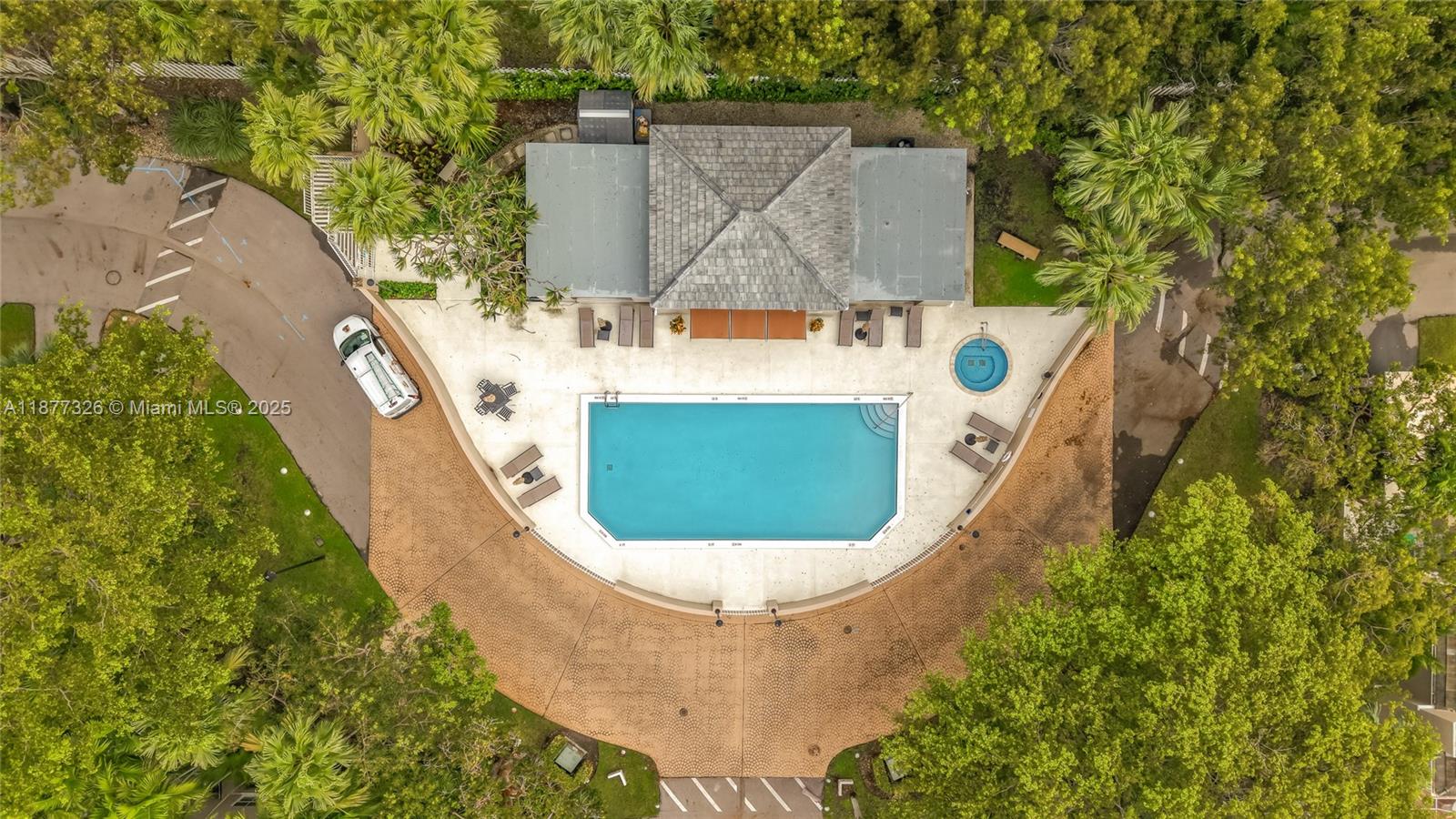 7110 Southwest 54th Street Miami, FL 33155 - Photo 38 of 40 an aerial view of a house with a swimming pool