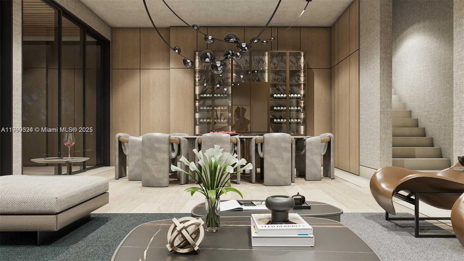 110 Hampton Lane Key Biscayne, FL 33149 - Photo 4 of 23 a living room with furniture flowerpot and a chandelier