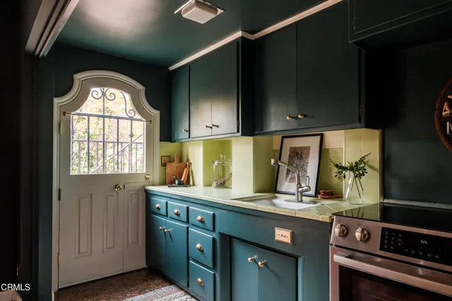 a view of an living room and natural light