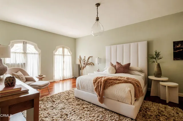 front view of a house with a garden