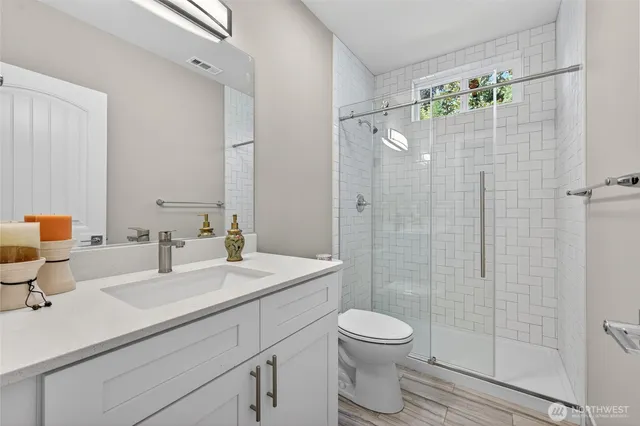 a view of cabinets and wooden floor