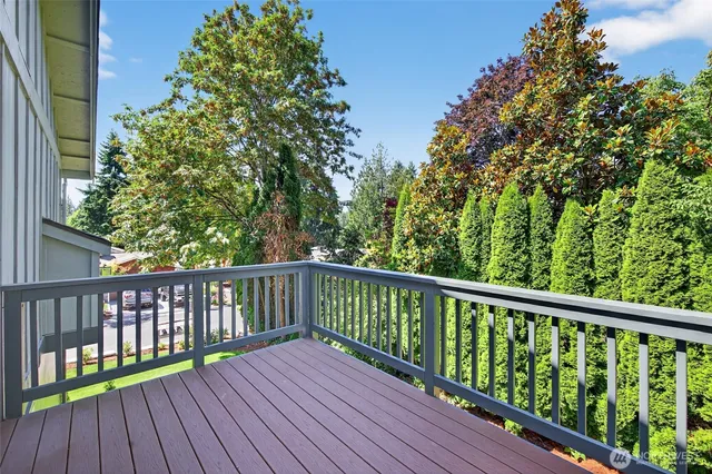 a view of wooden balcony and floor