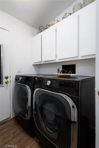 an aerial view of a house with outdoor space