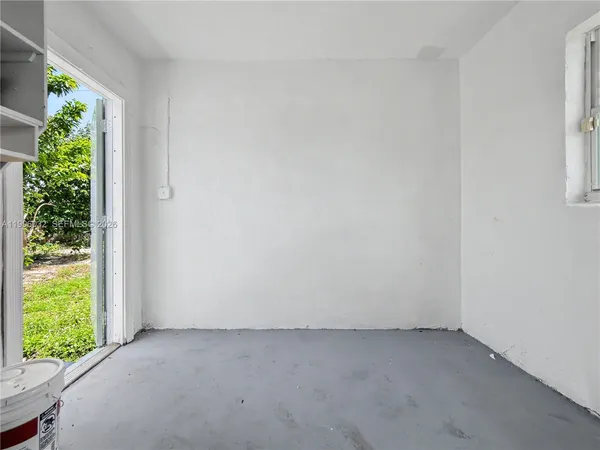 a view of a window in a room