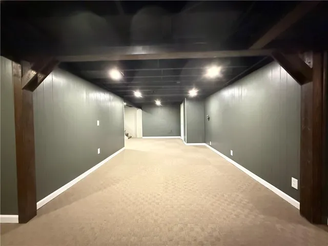 a view of wooden door