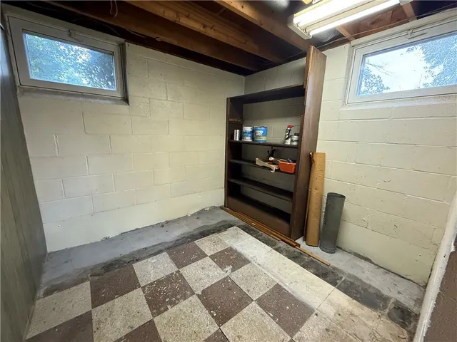 a close view of water heater room