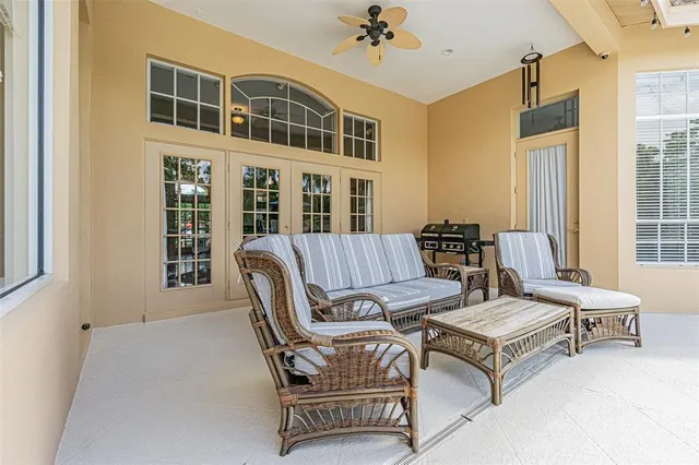 a house view with a outdoor space