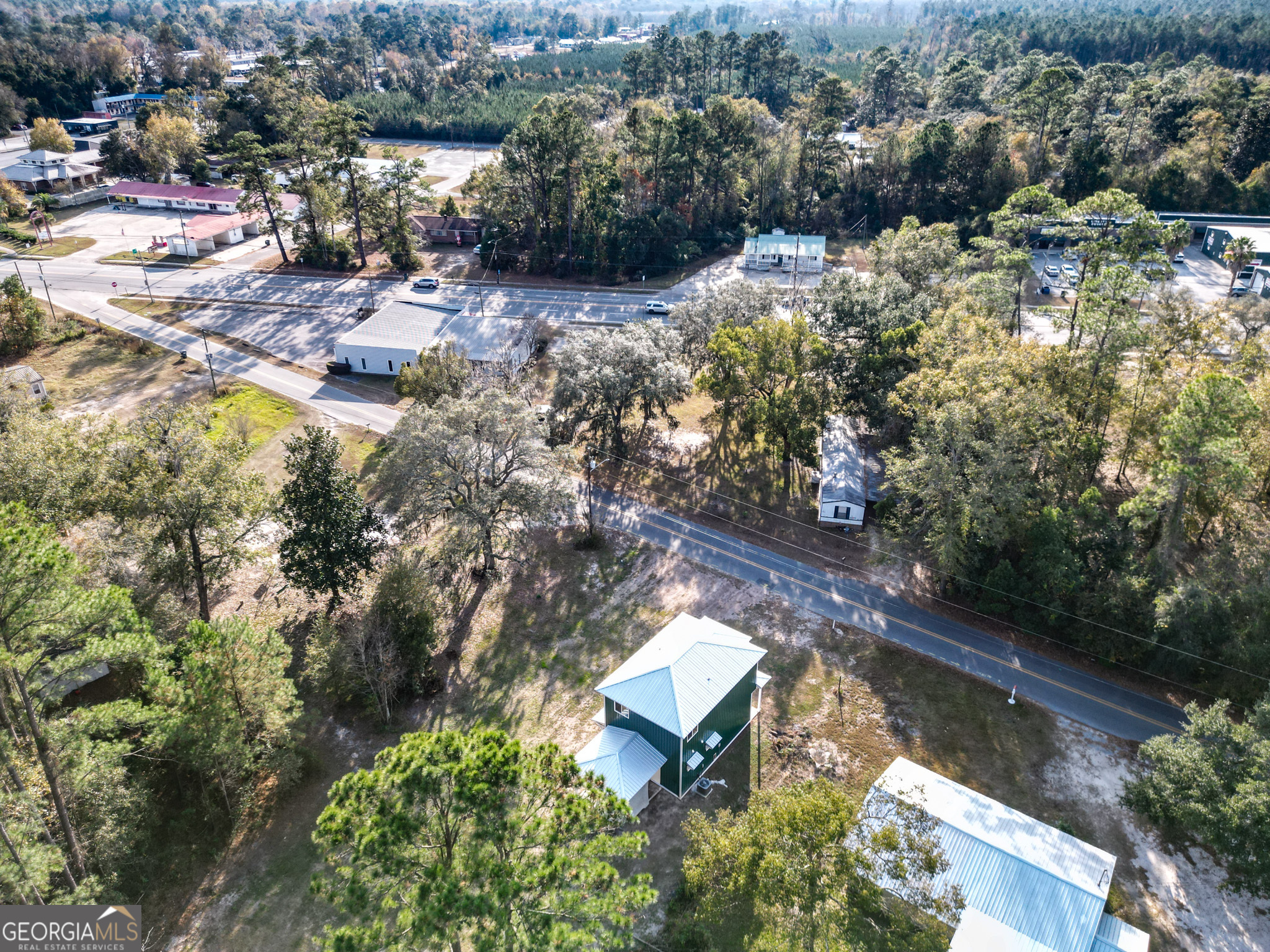 180 South Main Street Ludowici, GA 31316 - Photo 32 of 43 an aerial view of a house with a yard