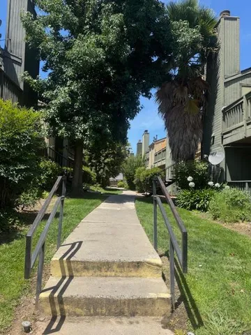 a view of street with houses