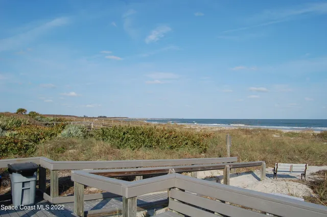 an outdoor view with patio
