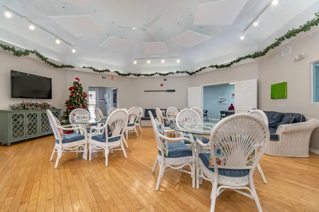 a view of wooden door