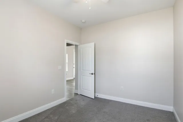 an empty room with an entryway