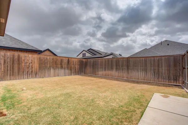 a backyard of a house