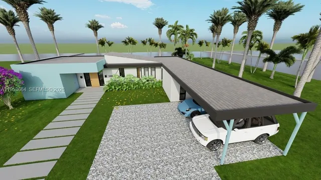 a view of a backyard with a patio