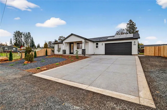 a view of a house with a patio
