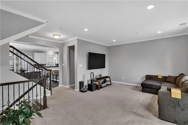 a view of a livingroom with furniture