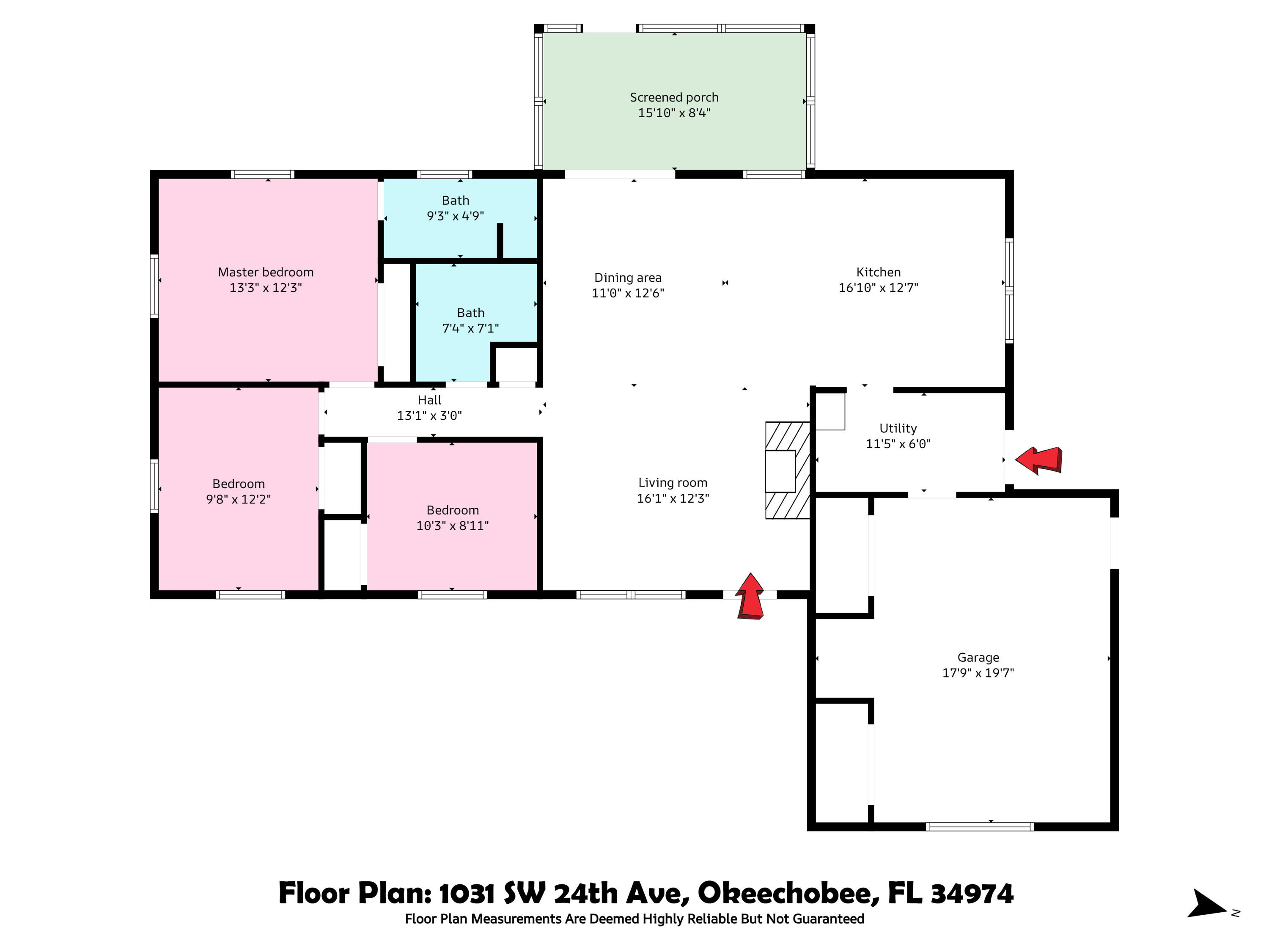 1031 Southwest 24th Avenue Okeechobee, FL 34974 - Photo 26 of 26 15 Floor Plan 1031 SW 24th Ave, Okeechob