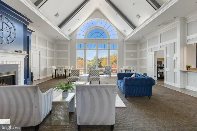 a picture of a bench in a white building