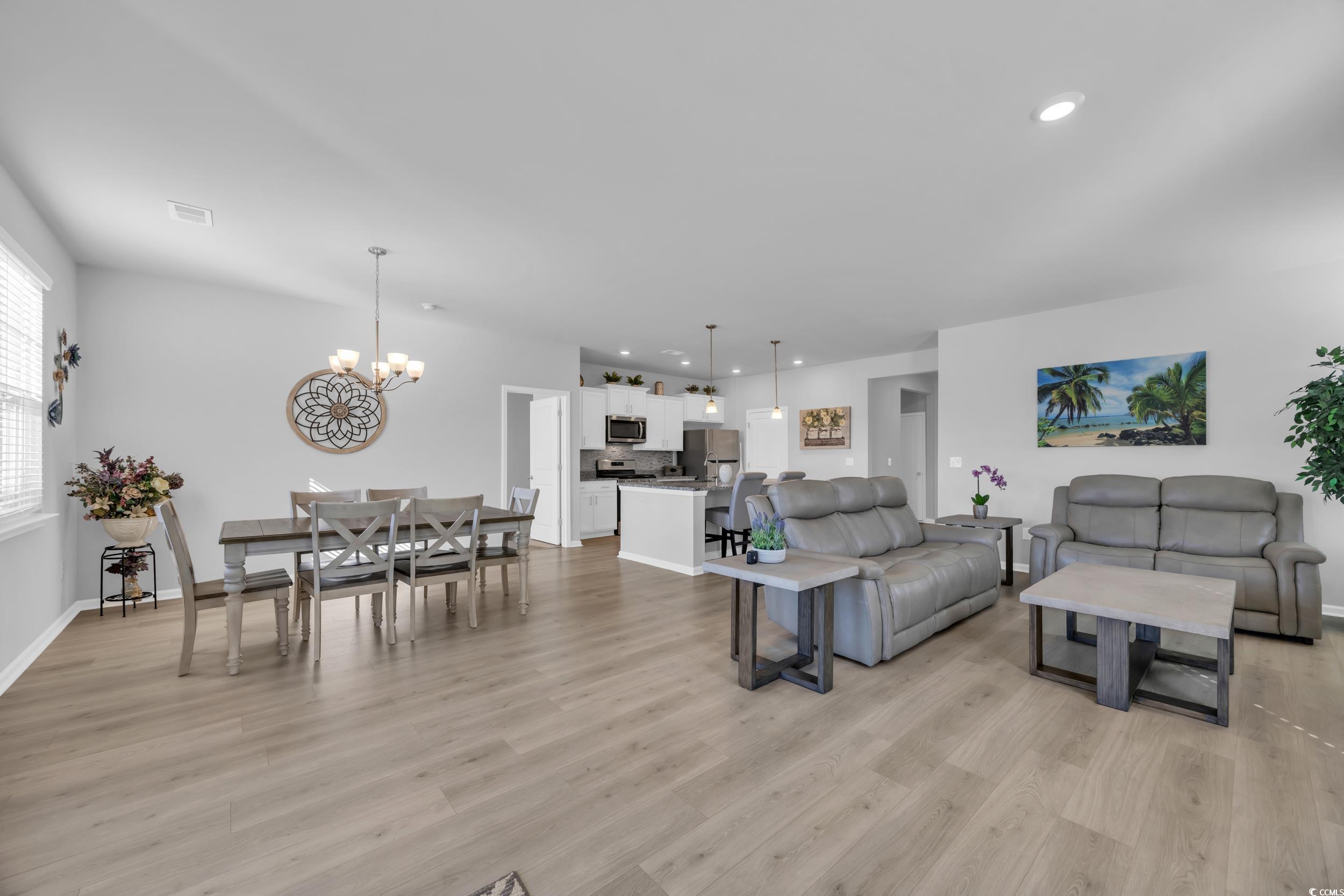 223 Juniata Loop Little River, SC 29566 - Photo 11 of 39 Living area featuring baseboards, an inviting chan