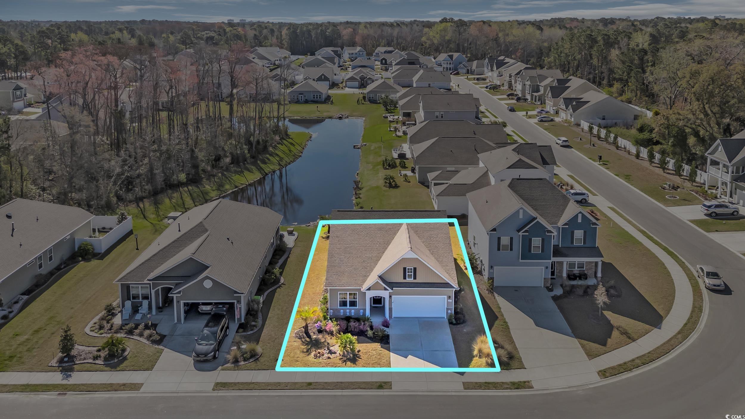 223 Juniata Loop Little River, SC 29566 - Photo 32 of 39 Aerial view featuring a water view, a view of tree
