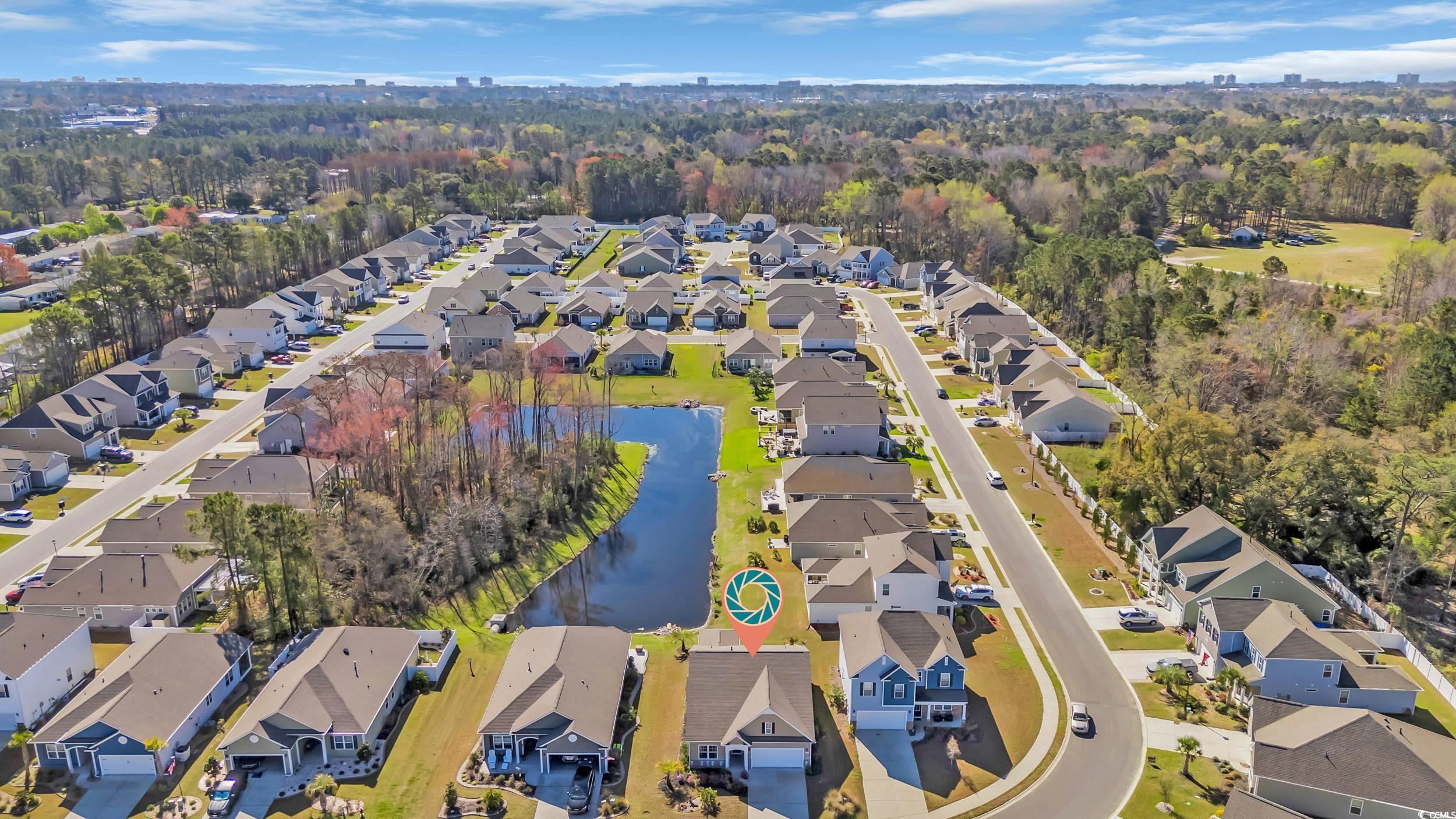 223 Juniata Loop Little River, SC 29566 - Photo 34 of 39 Aerial view featuring a water view and a residenti